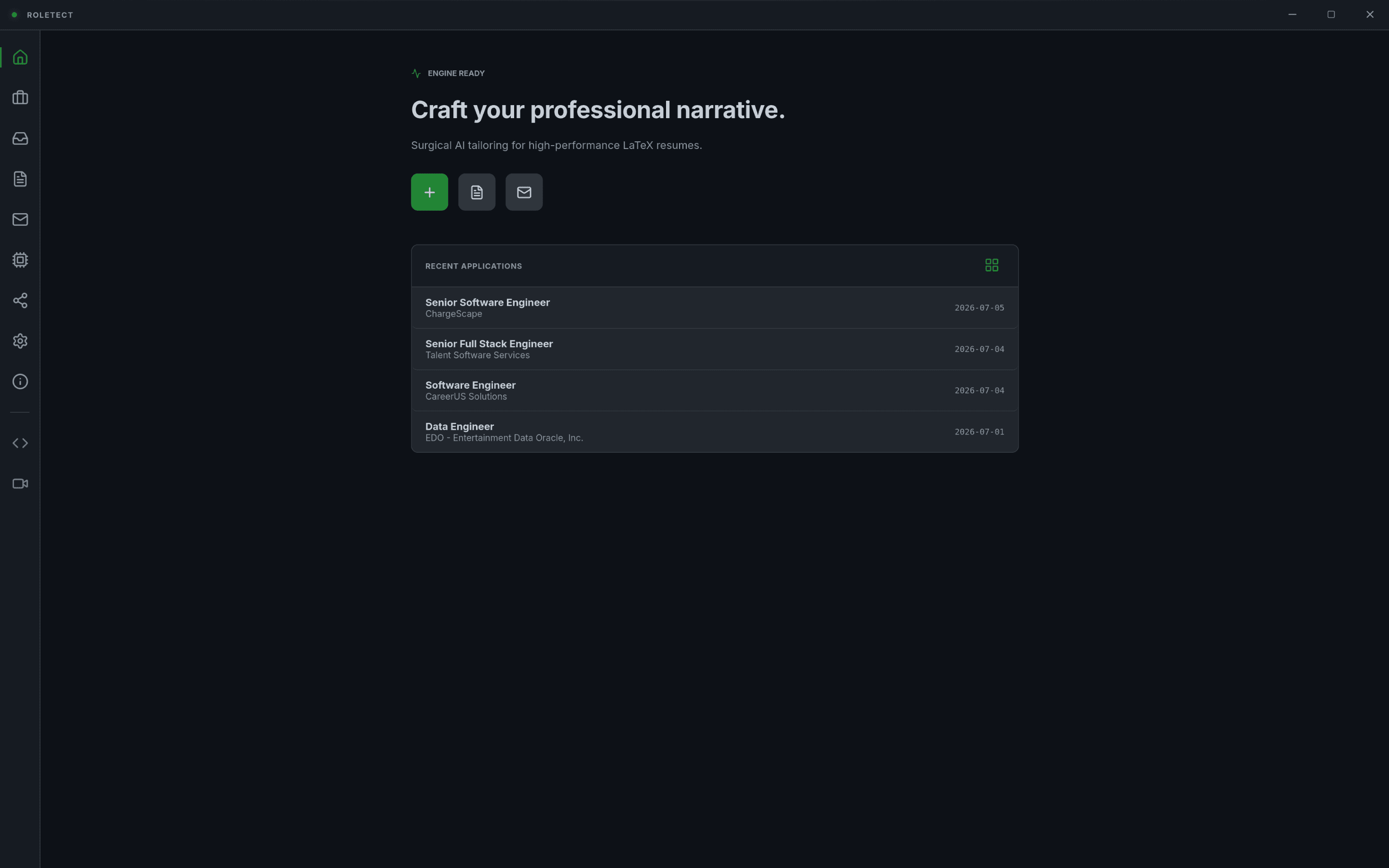 Command Center Application Dashboard