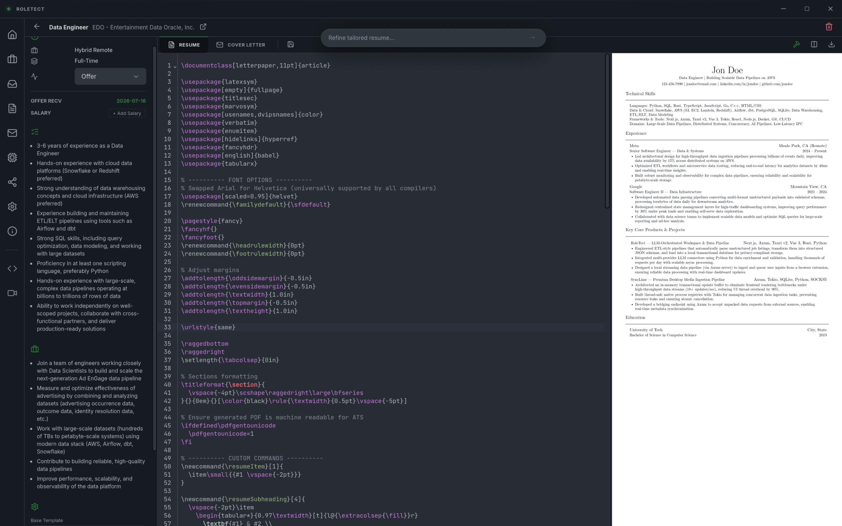 Native Tectonic LaTeX Compiler